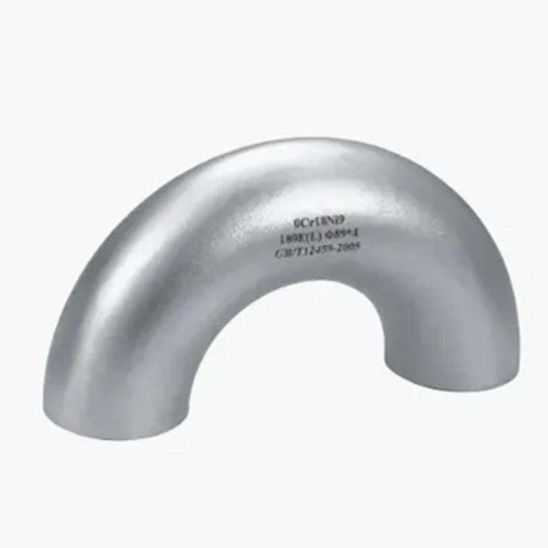 DIN Stainless Steel Sand Rolling Welded Pipe 180 Degree Elbow