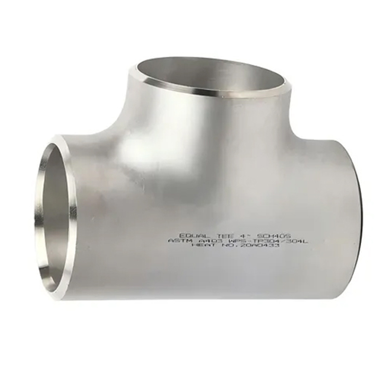 DIN 2" Stainless Steel Butt-Welding Sand Rolling Equal Chamfering Tee